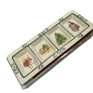 Susan Winget Divided Christmas Server Sleigh Ride Collection Holiday Platter